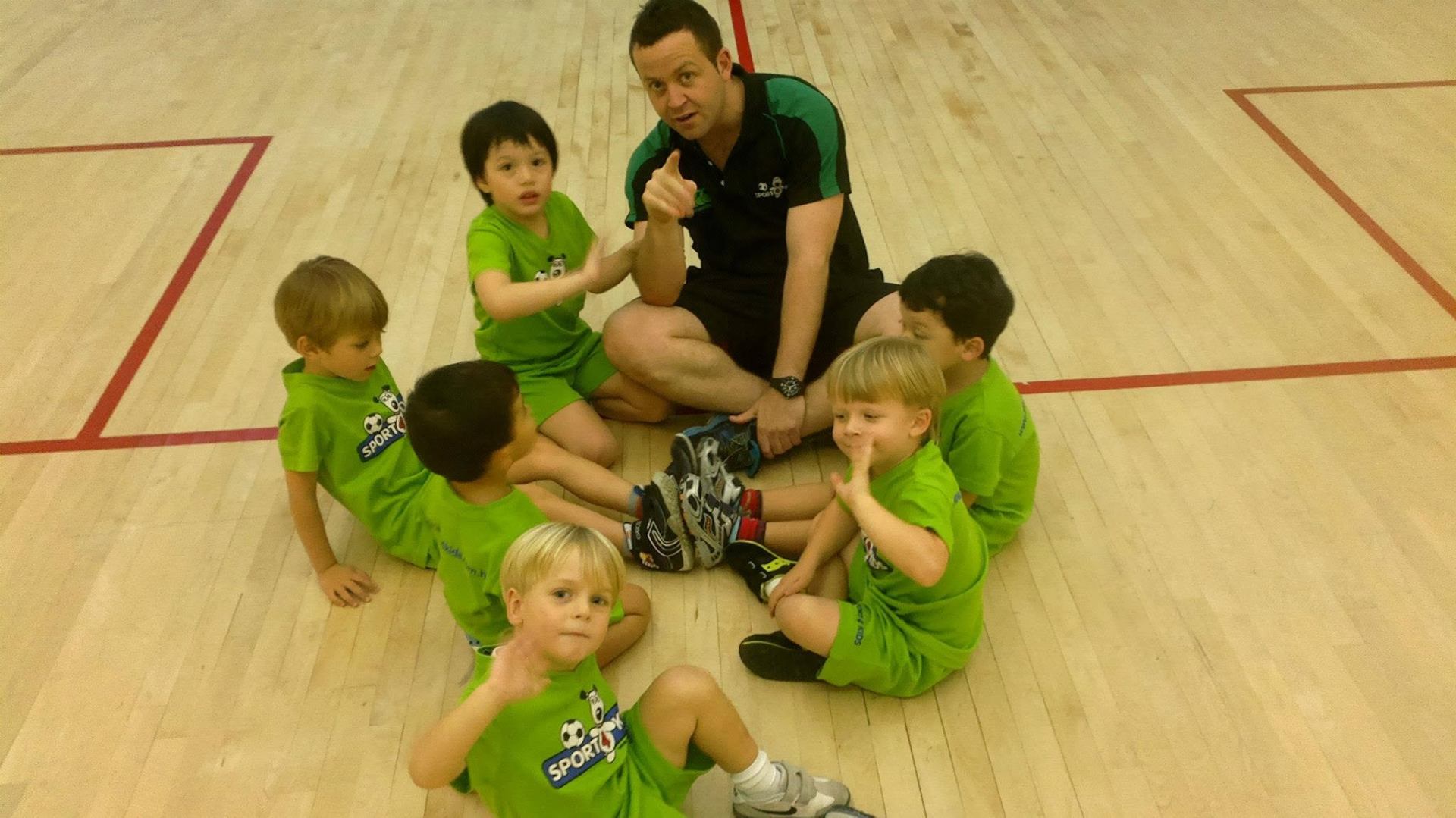 ProActiv Sports founding coach with young athletes, Hong Kong 2011