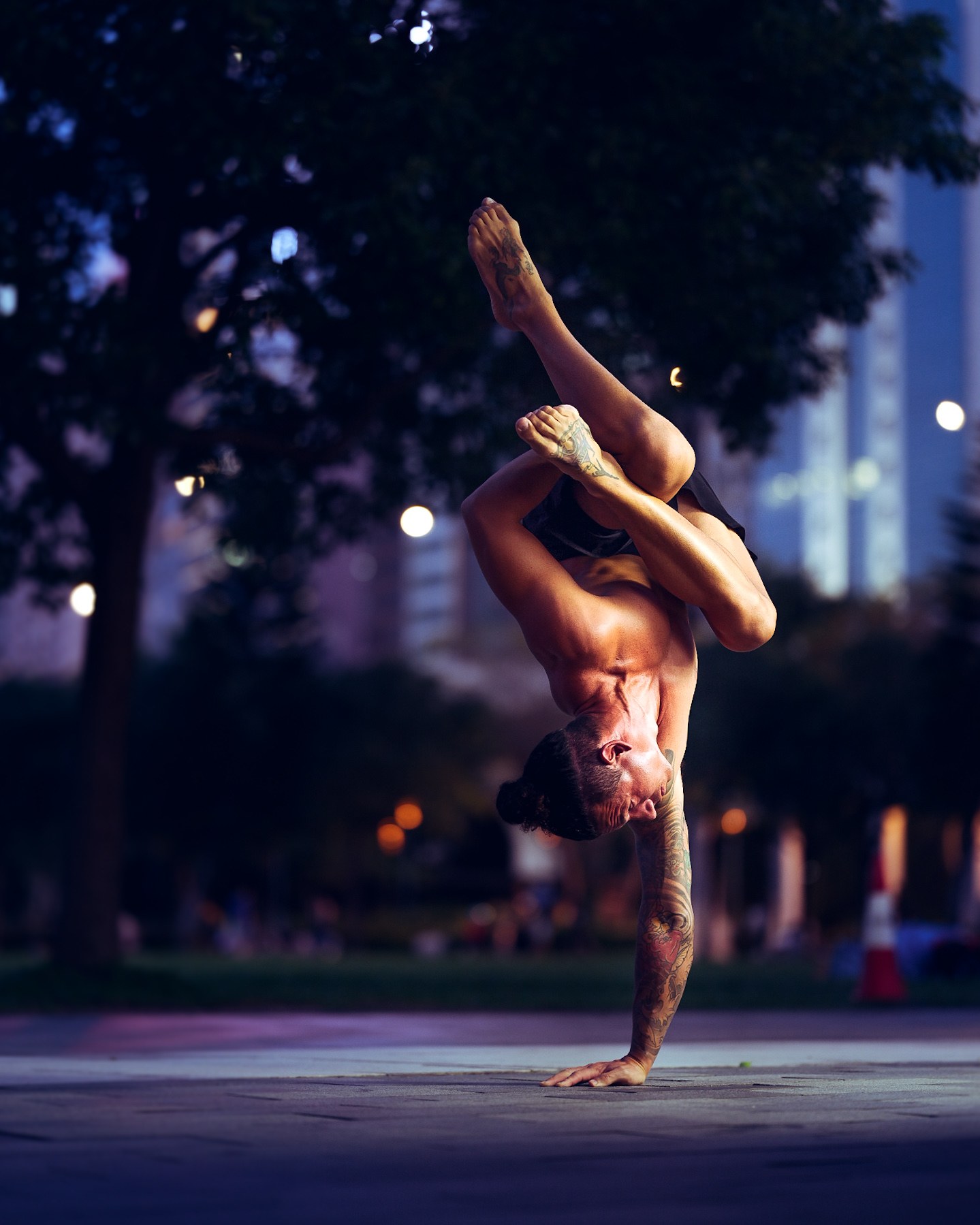 Participants practising handstand balance at the Art of Handstands workshop